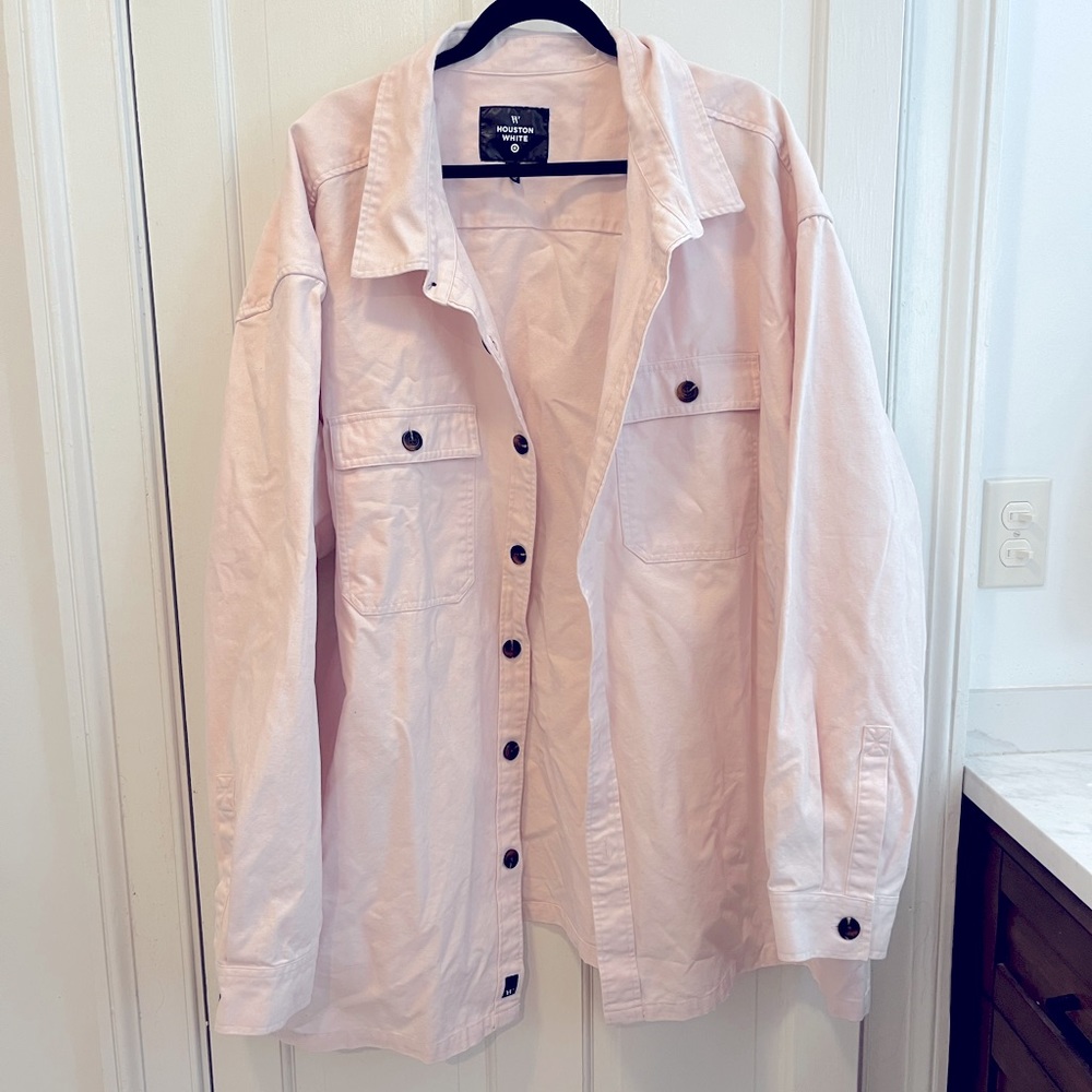 NWOT Houston White for Target pale pink shacket